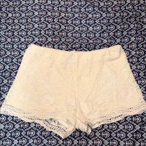 Freshman Cream Lace Women’s Shorts